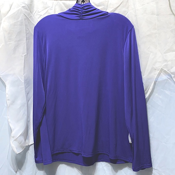 SUSAN GRAVE | STYLE PURPLE TRTLNK LNG SLV SZ L - Picture 2 of 12